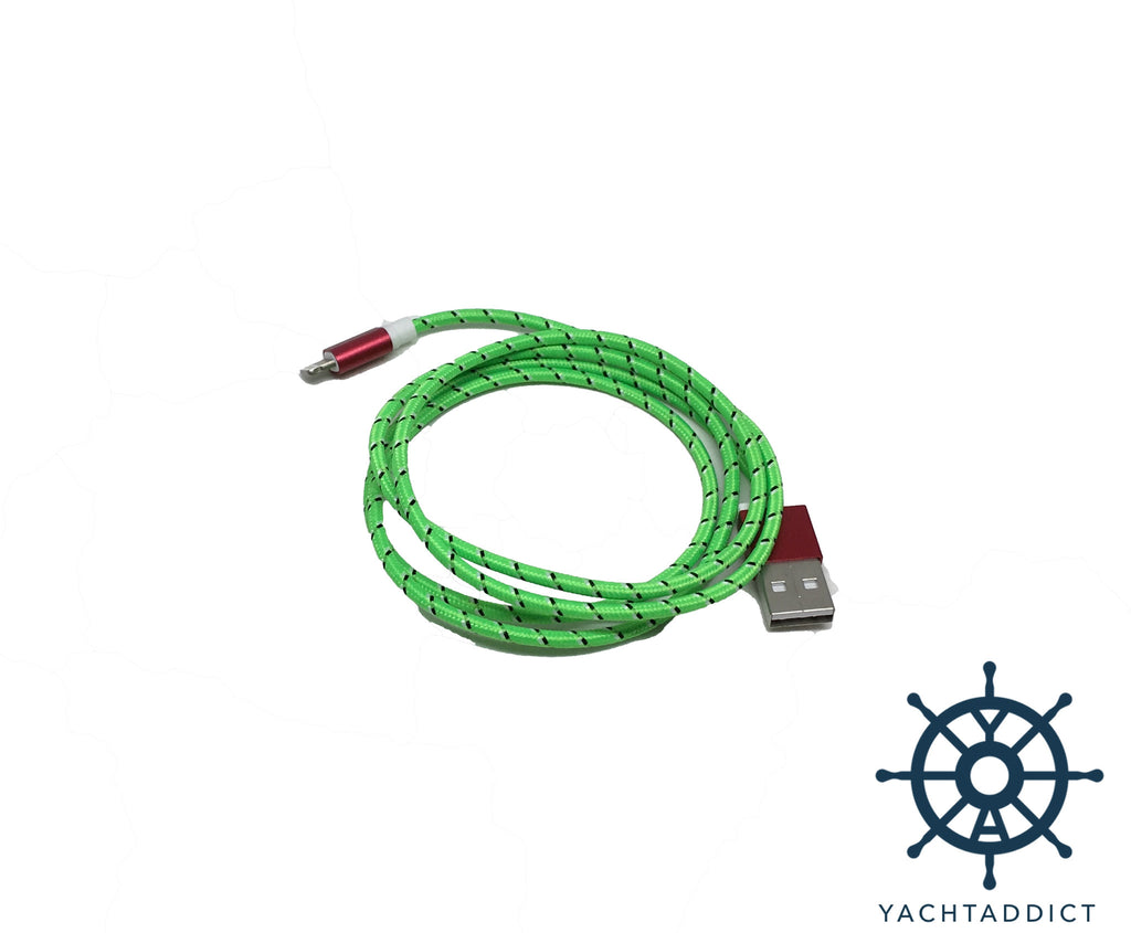 YACHTADDICT lightning to USB cable - green - YACHTADDICT Ltd.