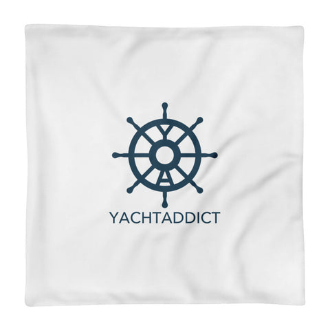 Square Pillow - Case only - YACHTADDICT logo - YACHTADDICT Ltd.