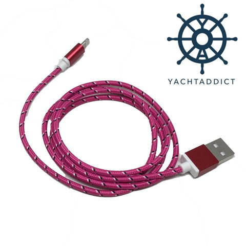 YACHTADDICT lightning to USB cable - raspberry - YACHTADDICT Ltd.